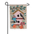 Chickadee Dot Birdhouse Garden Burlap Flag