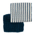 Mud Pie Navy Bistro Waffle Towel Set