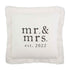 SQUARE MR MRS EST 2022 PILLOW