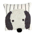 Gray Mini Hooked Dog Pillow