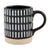 Mud Pie Black Patterned Mugs