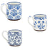 Mud Pie Blue Floral Mugs