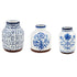 Mud Pie Blue Floral Vases