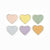 Small Pastel Hearts Cutouts (Set of 6)