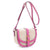 Carmen Woven Straw Crossbody -Fushia