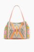 IMPALA AZTEC NEON HAND BEADED TOTE