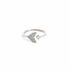 925 Silver CZ Whale Tail Wrap Ring