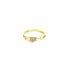 925 Gold Plated CZ Heart Mom Ring