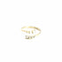 925 Gold Plated Oval and Clear CZ Wrap Ring