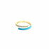 925 Gold Plated Clear CZ and Light Blue Enamel Wrap Ring