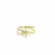 925 Gold Plated CZ Pave Starburst Ring