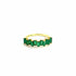 925 Gold Plated Emerald Baguette Cut CZ Ring