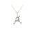 Reindeer Rhodium Plated Necklace