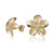 Gold 925 Plumeria Stud Earrings