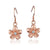 Rose Gold 925 Plumeria Earrings 12mm