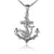 925 Dolphin Anchor Pendant