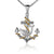 925 Silver Dolphin Anchor Pendant