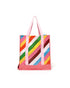 Reuse Reduce Foldable Market Tote -Rainbow Stripes