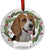 Christmas Ceramic Dog Ornament