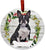 Christmas Ceramic Dog Ornament