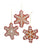 Gingerbread Snowflake Ornaments, 3 Assorted