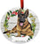 Christmas Ceramic Dog Ornament