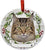 Christmas Ceramic Cat Ornament