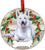 Christmas Ceramic Dog Ornament