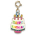 Gold Birthday Cake Charm