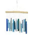 Blue Rectangles Tumbled Glass Wind Chime