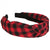 Red and White buffalo headband