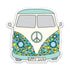 3" VW Van Peace Sticker