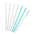 Clear & Aqua Tall Straw Set