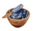 Leaf Dot Wood Dip Bowl Set