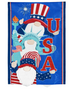 USA Gnomes Garden Linen Flag