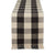 Black Check Fringe Table Runner