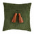 Green Corduroy Zipper Pillow