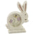 Waris White Floral Resin Bunny