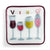 Vino Wine Glass Square Plate