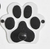 BLACK & WHITE DOG PAW HOOKS